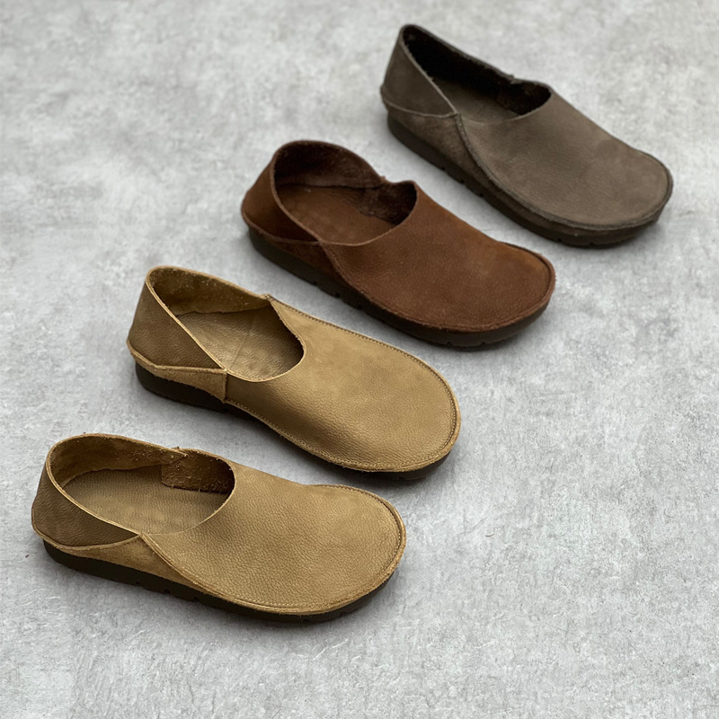 Loafer Flat Women - Damen-Slipper aus echtem Leder, 2 Tragemöglichkeiten,