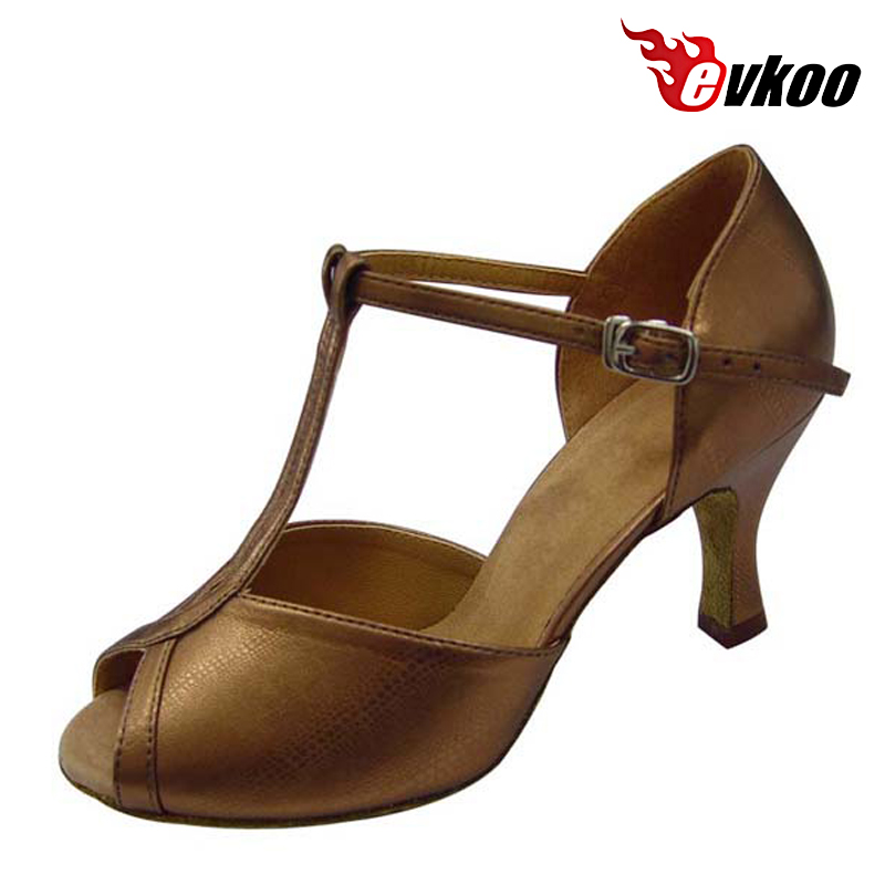 Women Shoes Size 4 In Cm - Evkoodance Schwarze oder Hellbraune PU Lateinamerikanische