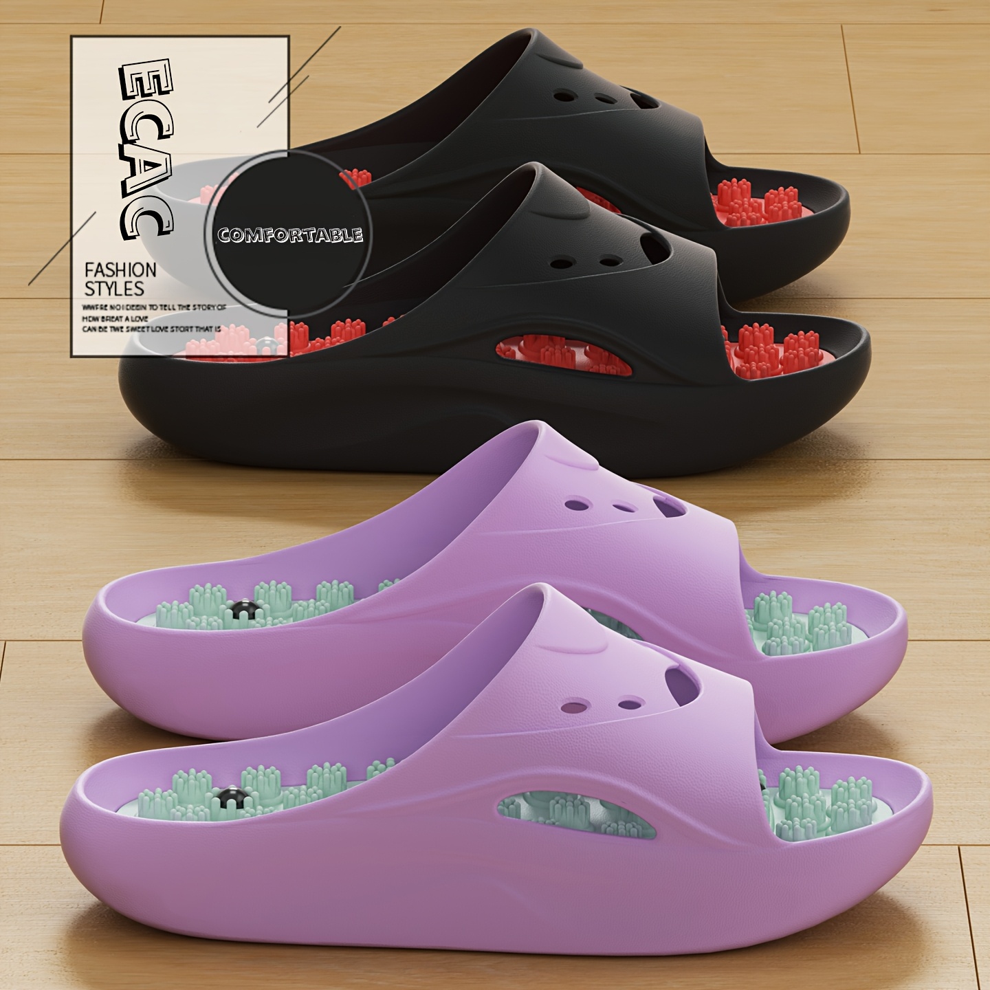 Women'S Shoes To Men'S Size - Damen Herren EVA Massage-Hausschuhe mit Dicker