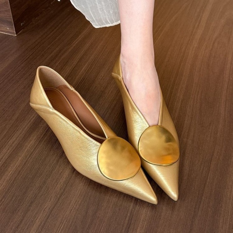 Women Shoes Heels - 2025 frühling Sommer Spitz Schuhe Slip