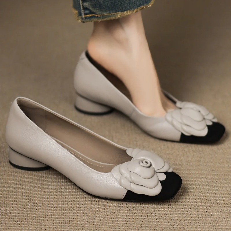 Women Shoes Heels - Plus Größe 34-41 Damen Schaffell Mix