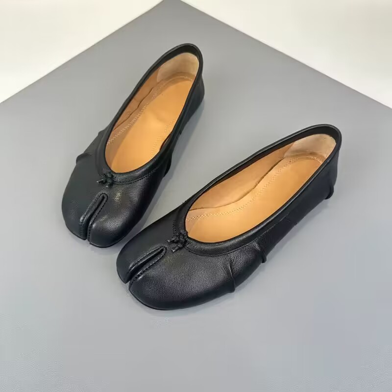 Loafer Flat Women - NEUE Split-Toe-Flachschuhe für Damen, Retro-Ballettschuhe, lässige