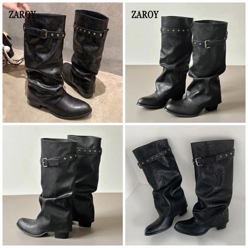 Wide Fit Heels - ZAROY Kniehohe Stiefel mit weitem Schaft