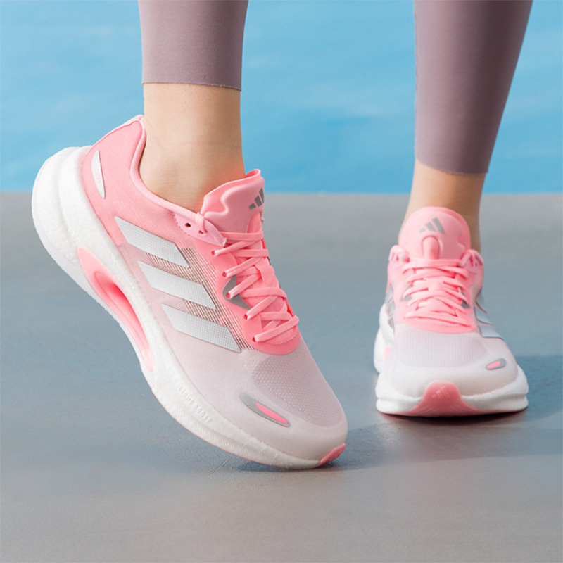 Women'S Shoes Pink Adidas - adidas Gradient Pink White Cushion Laufschuhe,
