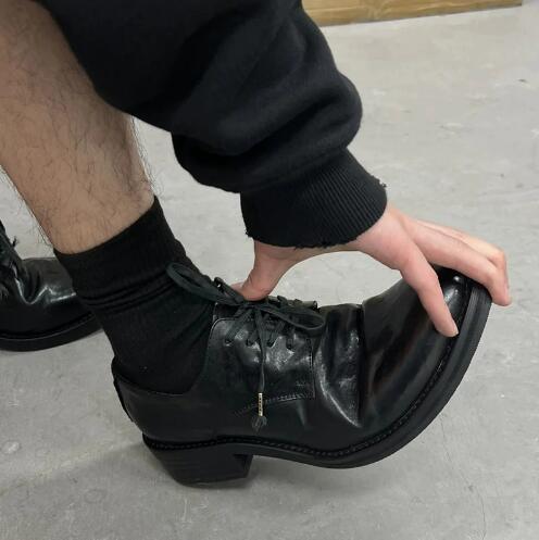 Women Shoes Size 4 In Cm - Heiße Männer Schwarz Kuh Echt Leder