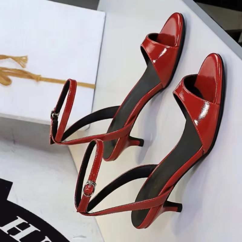 Women Shoes Size 4 In Cm - BIGTREE Schuhe, offene Zehenpartie, mittelhoher Absatz,