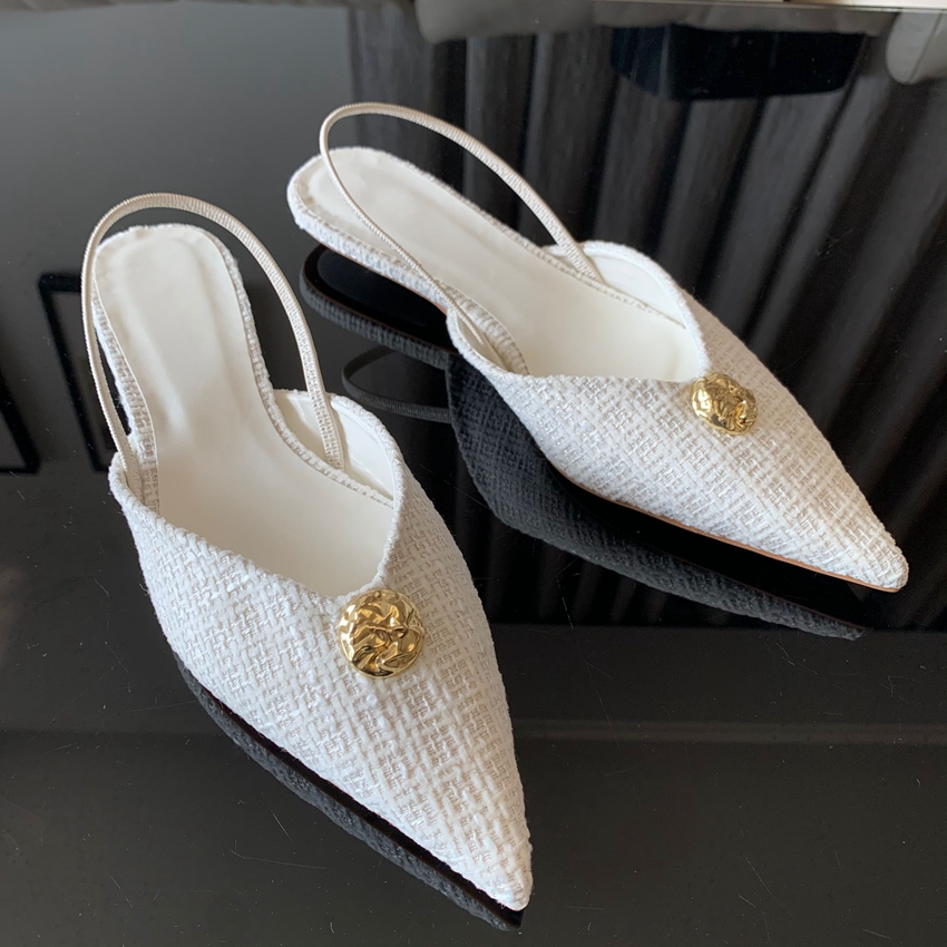 Women Shoes Heels - 2025 Neue Marken-Damensandalen: Modische spitze Slip-On-Schuhe