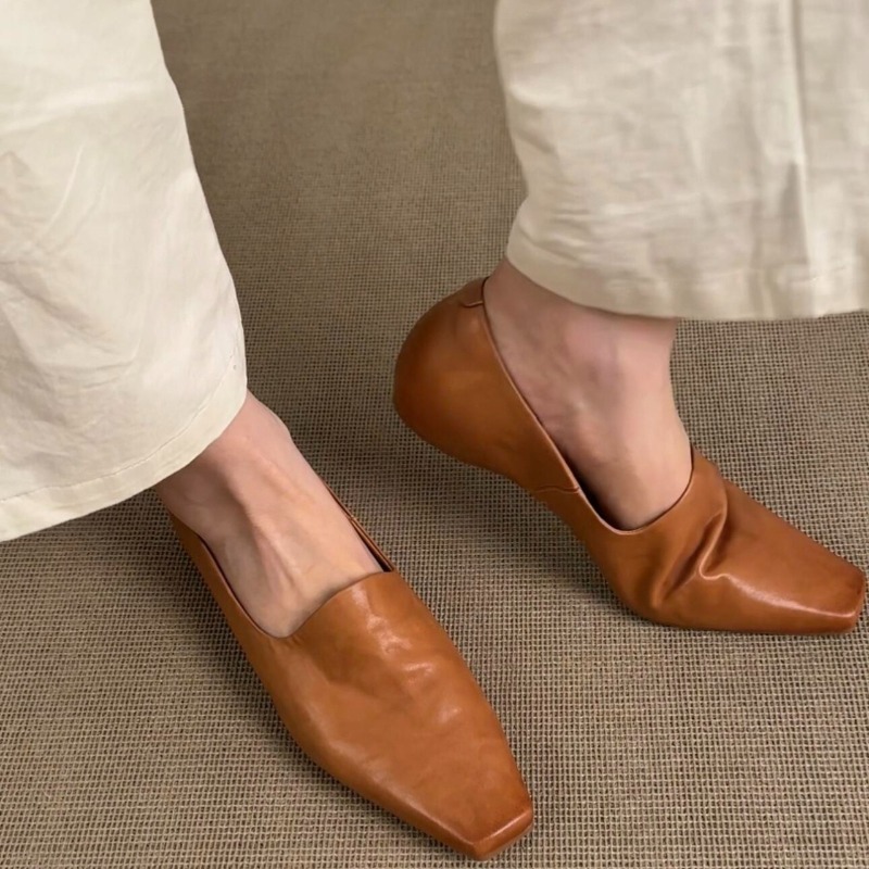 Loafer Flat Women - Retro Flache Slipper für Damen im