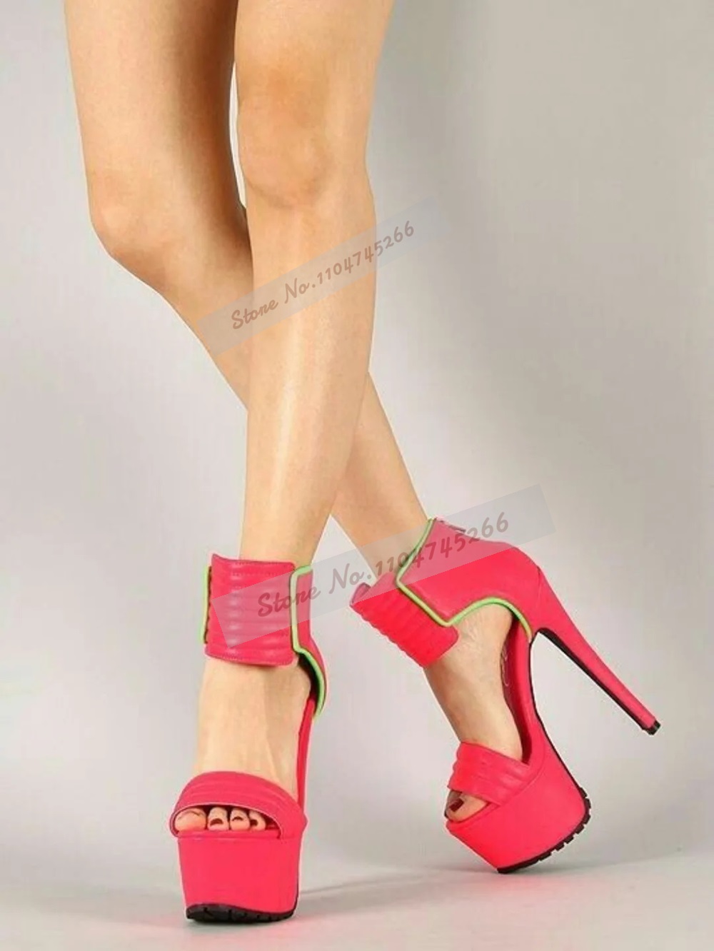 Rosarote, matte Leder-gestreif – Wide Fit Heels Bewertung und Preis