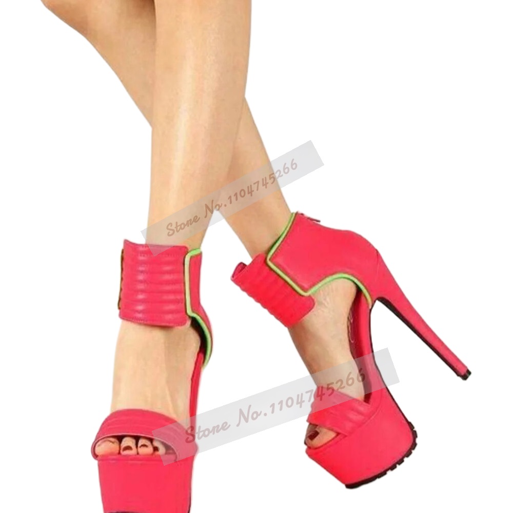 Rosarote, matte Leder-gestreif – Wide Fit Heels Bewertung und Preis