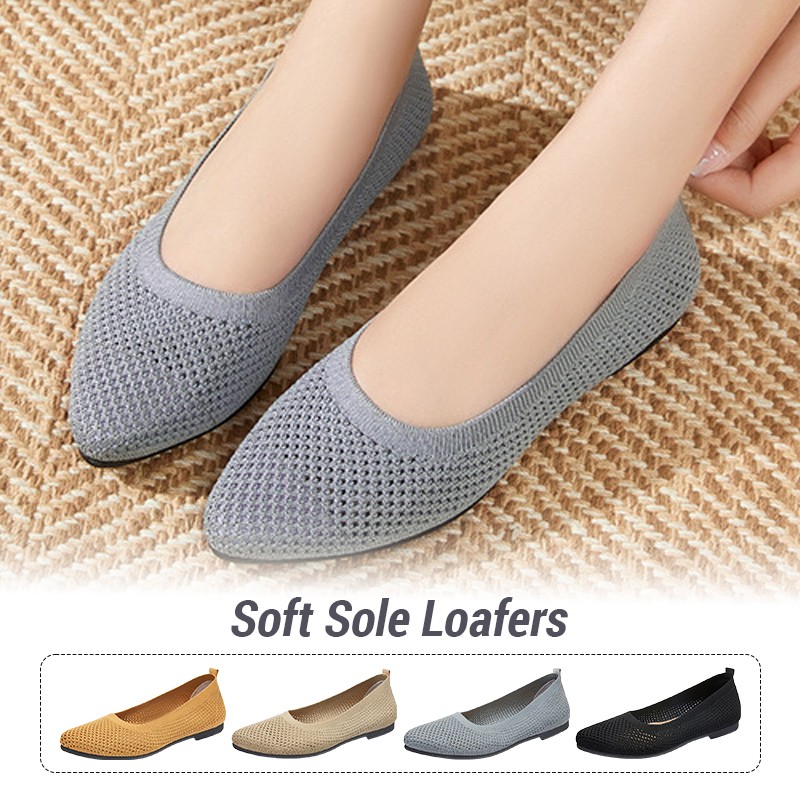 Flache Damenschuhe, gestrickte – Loafer Flat Women Bewertung und Preis