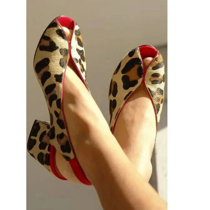 Leopardenmuster Peep-Toe Sling – Leopard Print Heels Bewertung und Preis