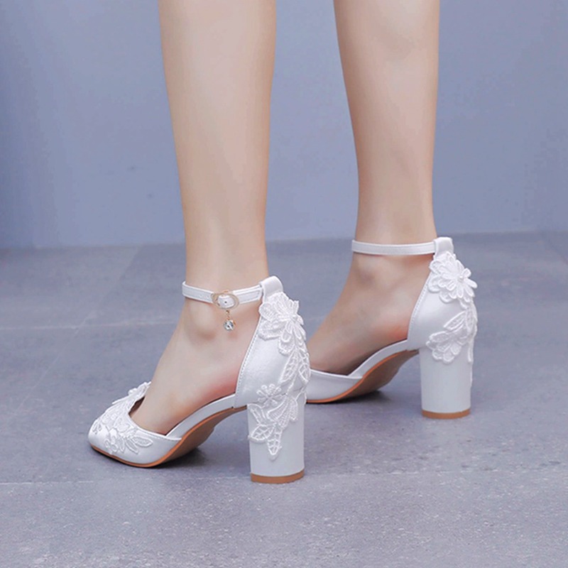 Damen-High-Heels aus weißer Se – Wide Fit Heels Bewertung und Preis