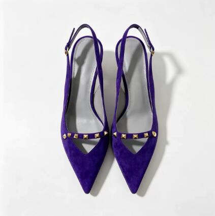 Königsblaue Wildleder-Slingbac – Women Shoes Size 4 In Cm Bewertung und Preis