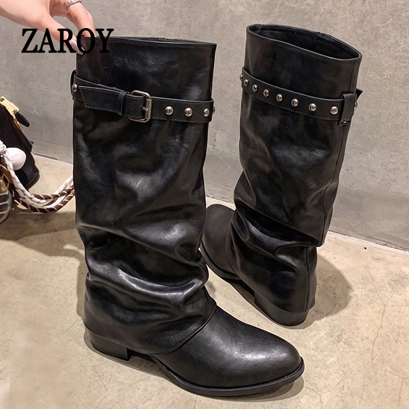 ZAROY Kniehohe Stiefel mit wei – Wide Fit Heels Bewertung und Preis