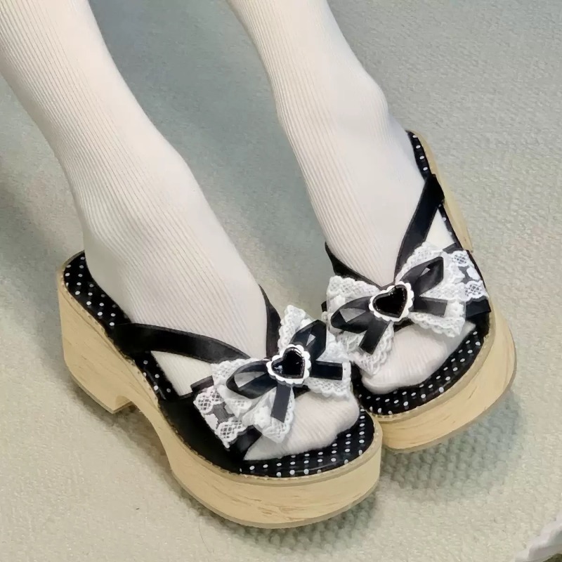 Süße Schleifen-Holzmaserung Pl – Wide Fit Heels Bewertung und Preis
